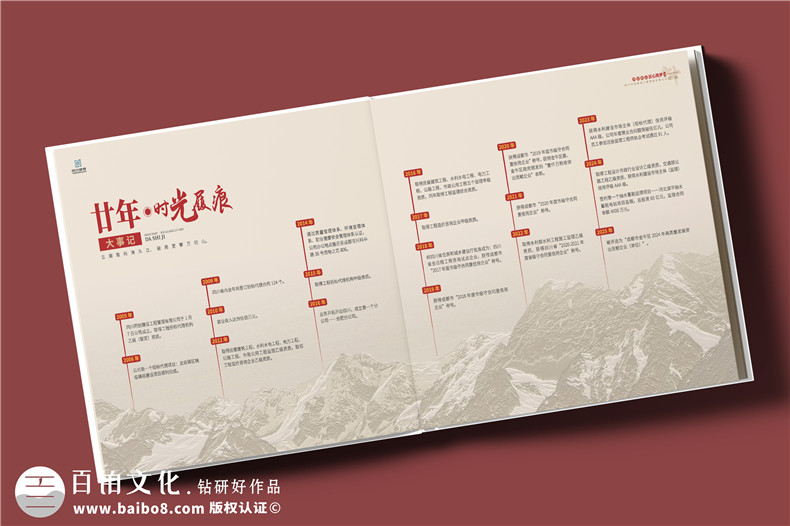 建筑行業(yè)公司成立20周年紀念冊-工程公司周年慶畫(huà)冊