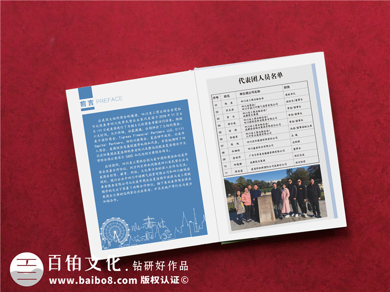 訪(fǎng)問(wèn)交流活動(dòng)紀念冊設計-給來(lái)公司視察的領(lǐng)導做本像樣的紀念相冊!