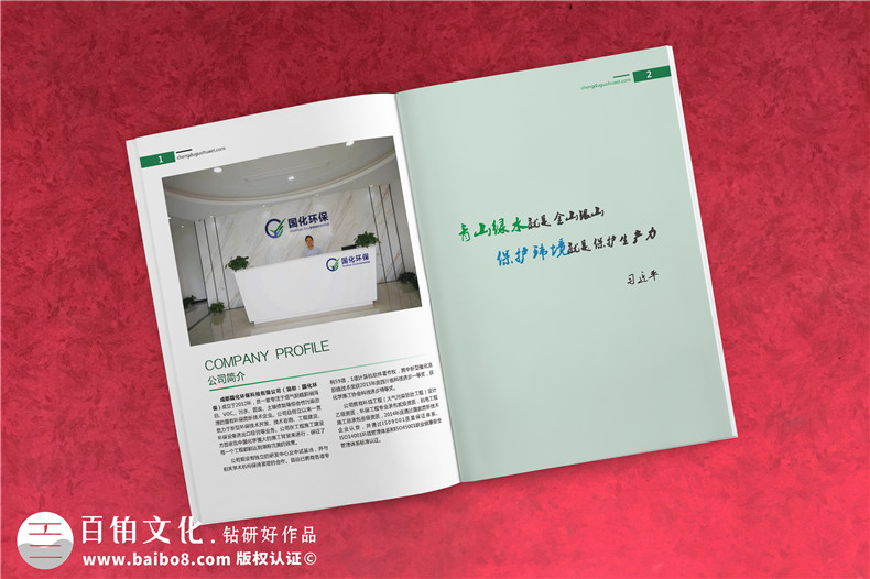 環(huán)?？萍计髽I(yè)畫(huà)冊設計案例,第三方環(huán)境尾氣污水治理公司畫(huà)冊排版